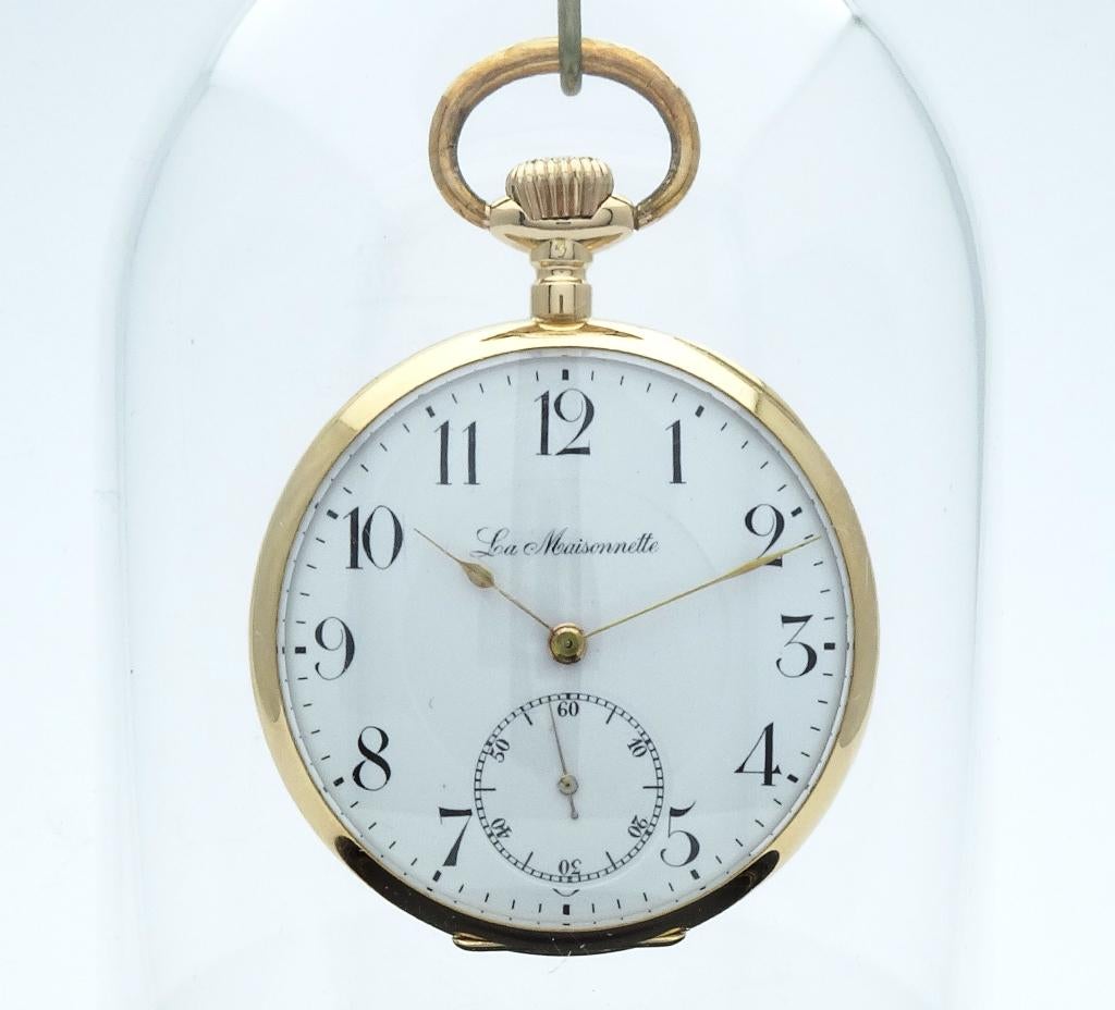 La Maisonette 14 kt zakhorloge Mint conditie, Ophalen
