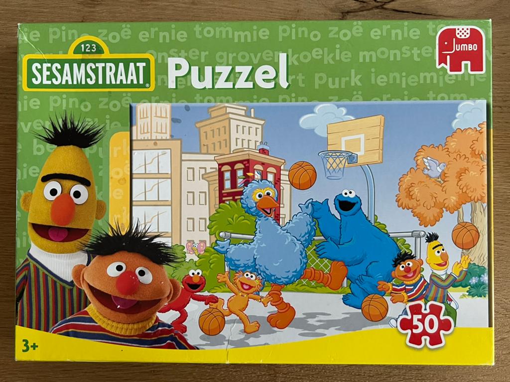 Sesamstraat puzzel 50 stukjes, Ophalen of Verzenden, 10 tot 50 stukjes, Zo goed als nieuw, 2 tot 4 jaar