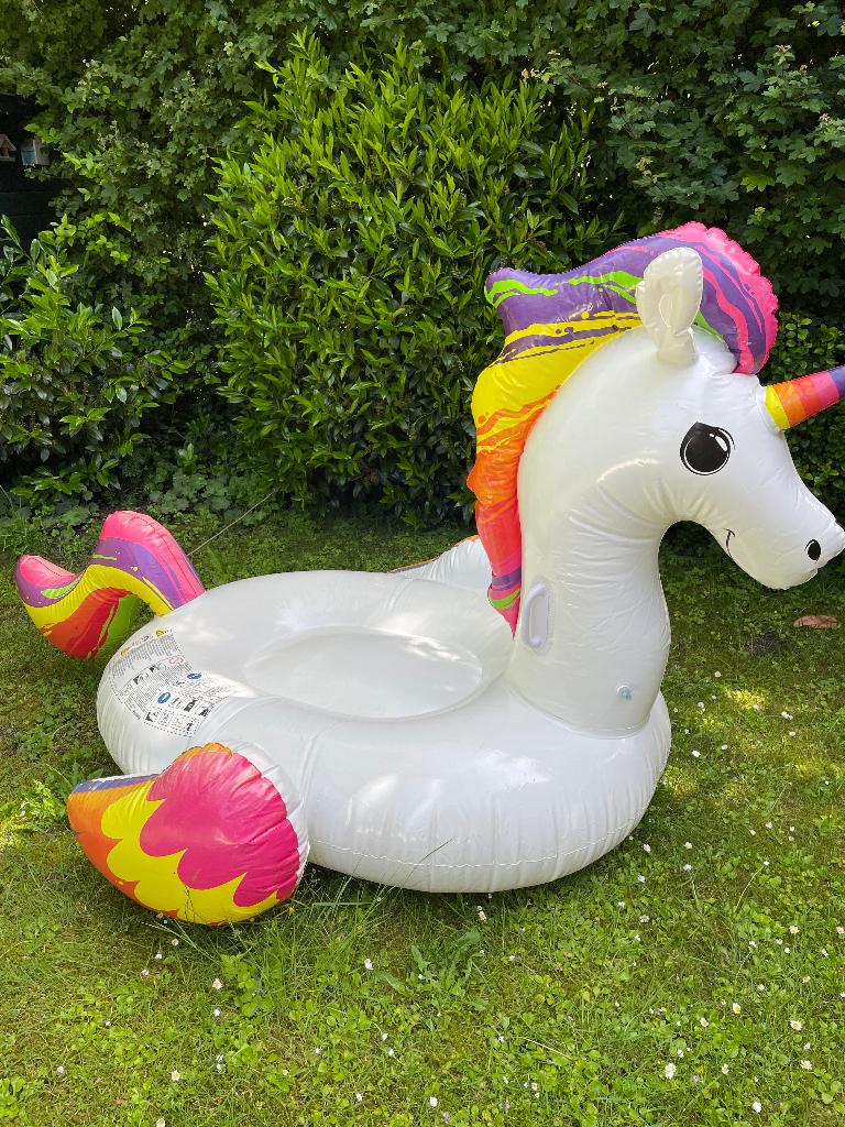 XXL Opblaasbare Unicorn / Eenhoorn, Ophalen of Verzenden, Gebruikt