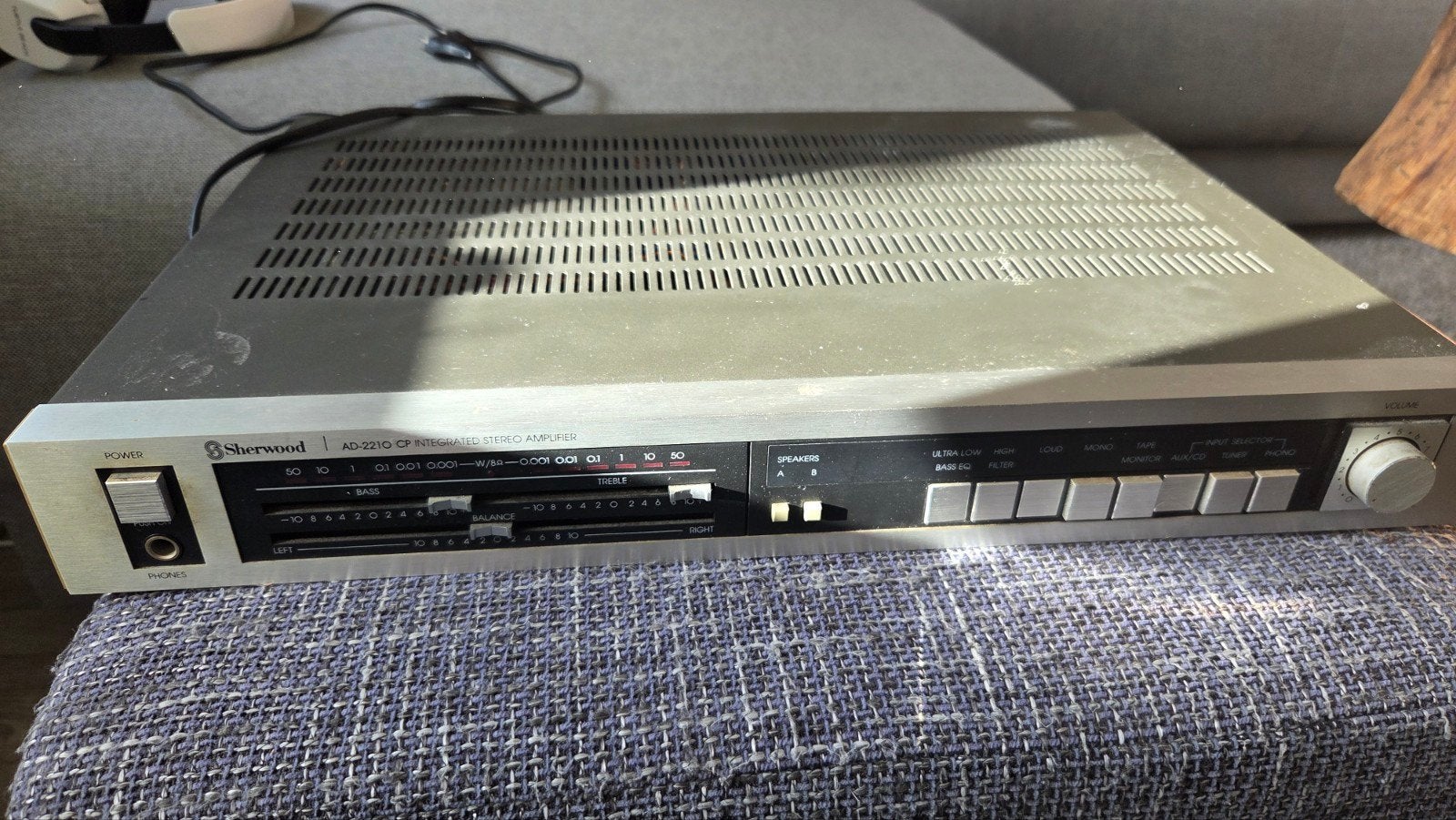 Sherwood AD-2210 CP Stereo Versterker 80 Watt, Gebruikt, 60 tot 120 watt, Stereo, Ophalen