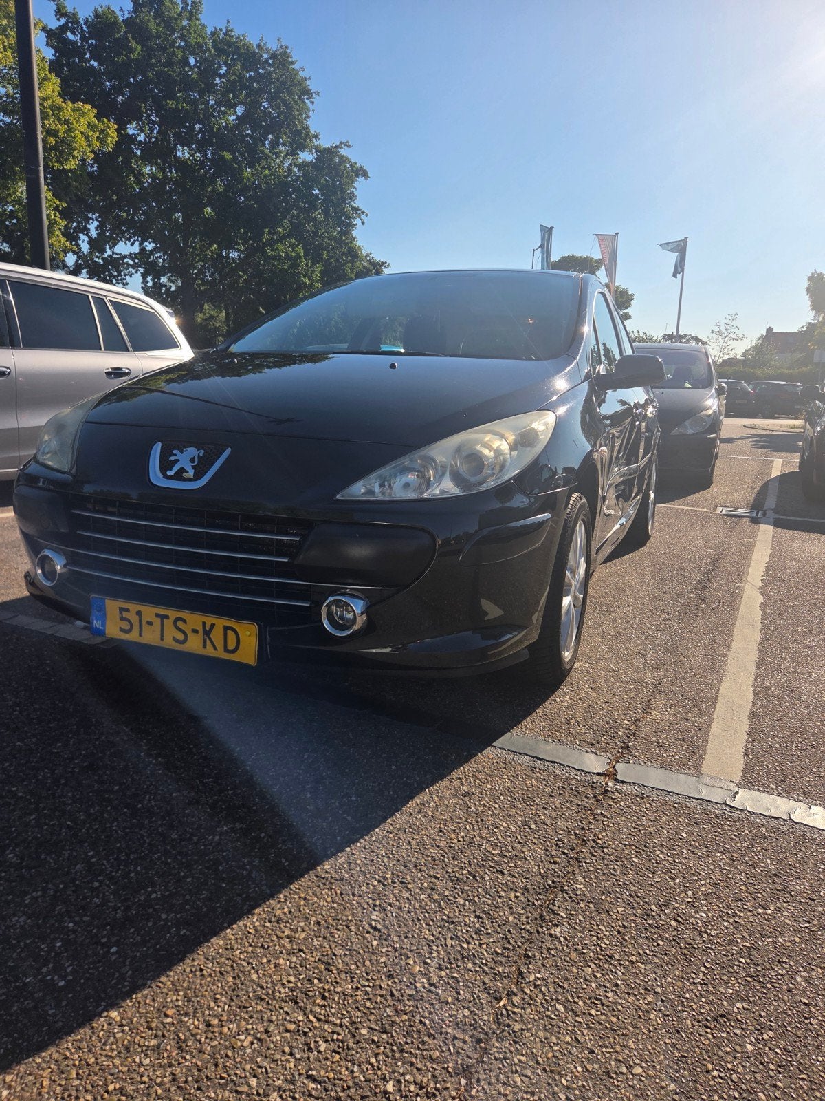 Peugeot 307 1.6 uit 2007 zwart lichte schade!!, Auto diversen, Overige Auto diversen, Ophalen