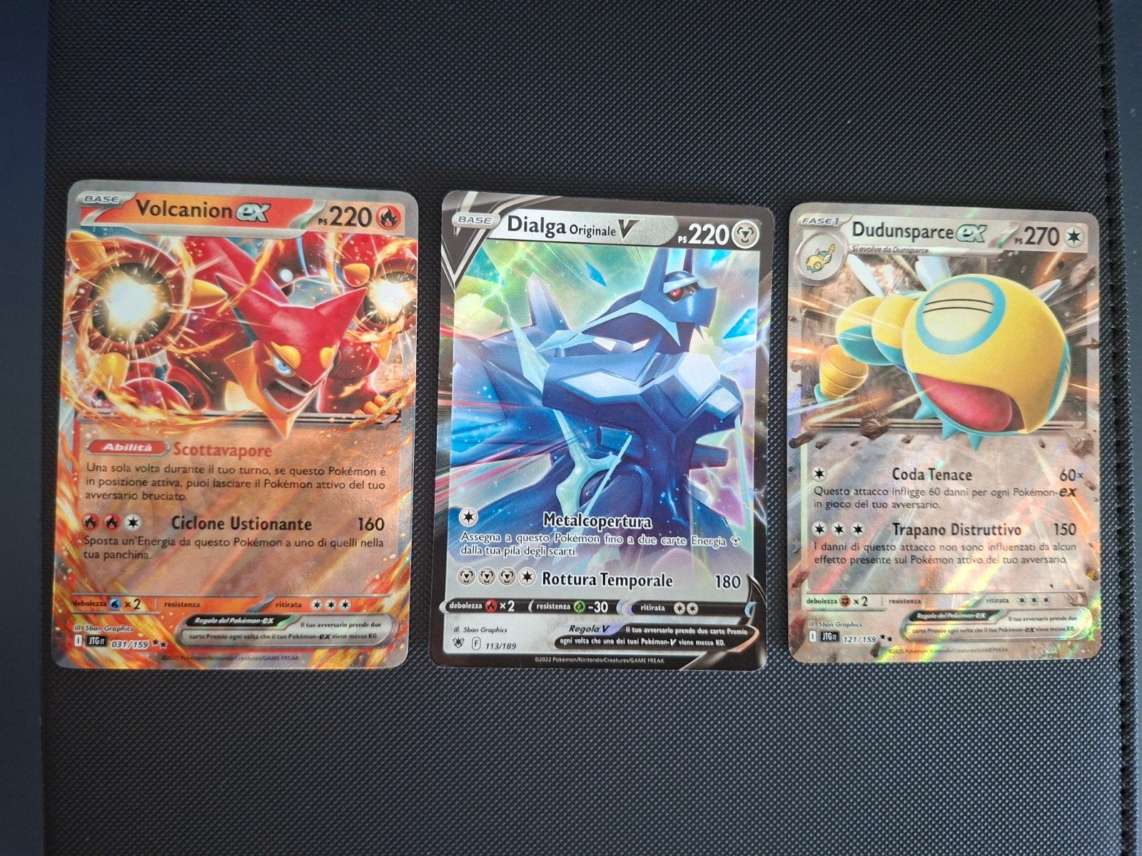 Drie Italiaanse EX/V kaarten, Ophalen of Verzenden, Nieuw, Meerdere kaarten, Foil