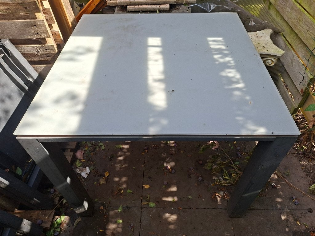 Tuintafel 90 x 90, Ophalen of Verzenden, Gebruikt, Vierkant