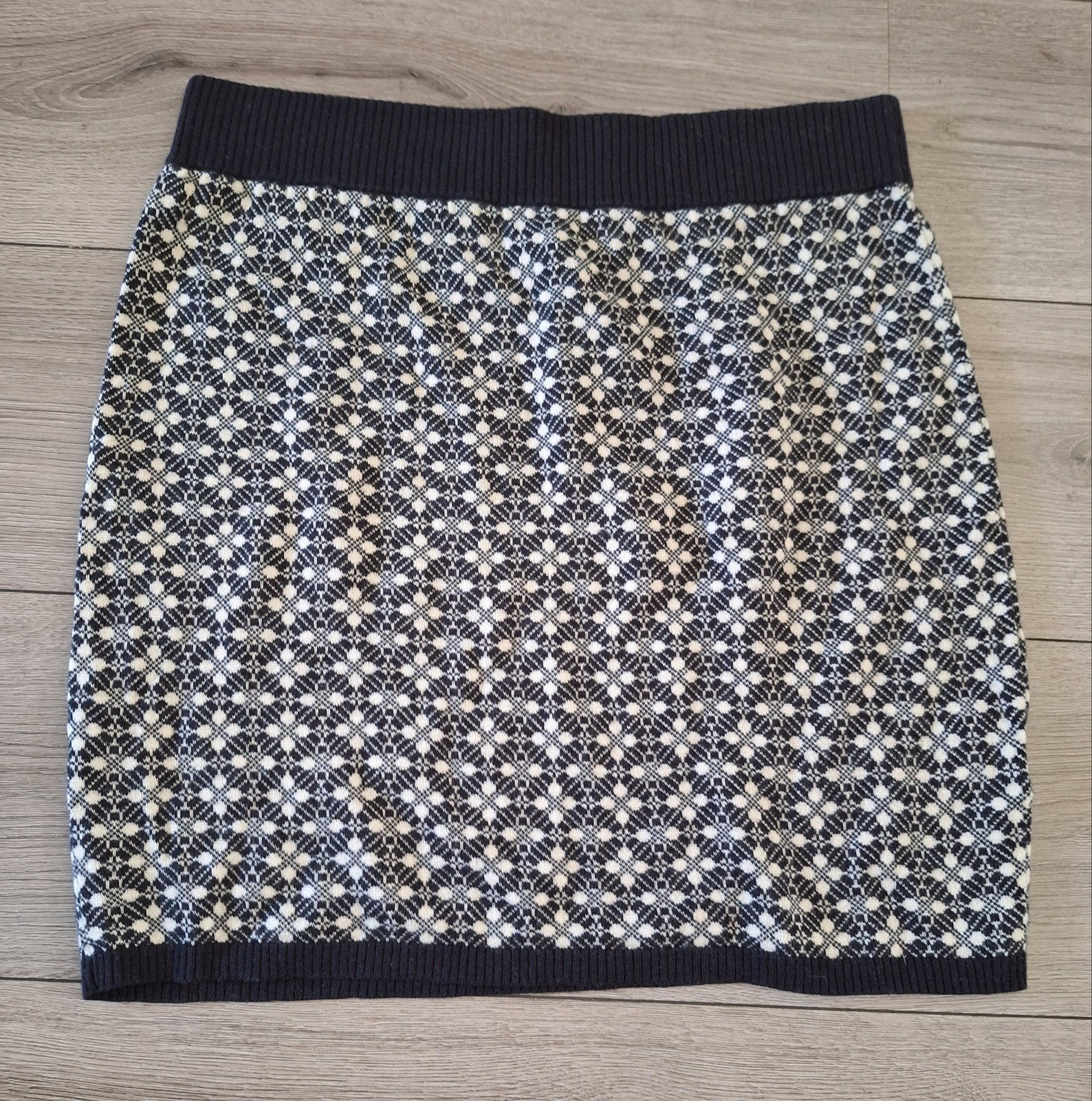 King Louie gebreide rok zwart wit maat L, Kleding | Dames, Zwart, Maat 42/44 (L), Ophalen of Verzenden, Zo goed als nieuw