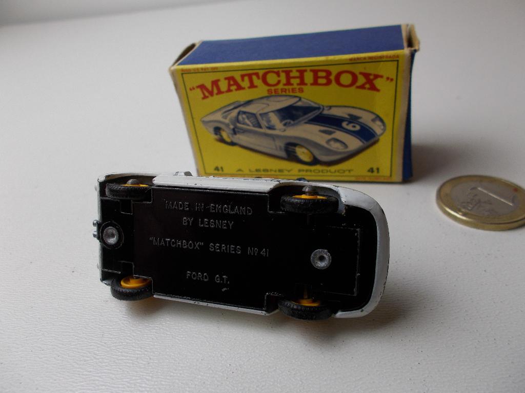 1965 Matchbox Series Lesney Nr 41 FORD GT +ORIGINEEL DOOSJE!, Ophalen of Verzenden, Zo goed als nieuw, Auto, Matchbox