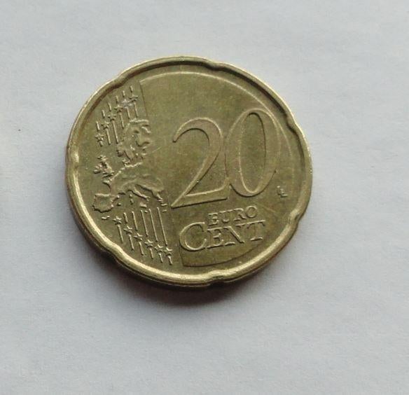 Munt 20 cent Slovenia misslag, Ophalen of Verzenden, Duitsland, 20 cent, Losse munt