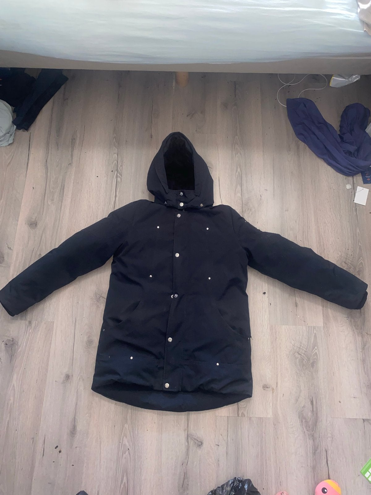 Moose Knuckles Winterjas Donkerblauw, Ophalen of Verzenden, Gedragen, Blauw
