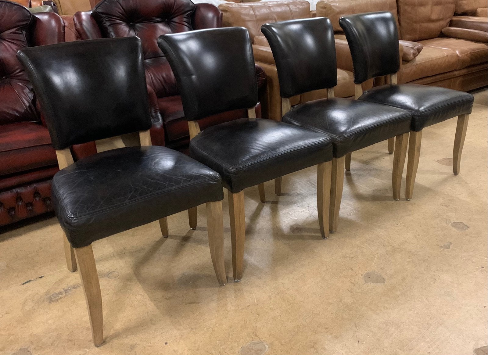 Prachtige Timothy Oulton Dining Chairs Zwart., Gebruikt, Zwart, Timothy Oulton, Leer