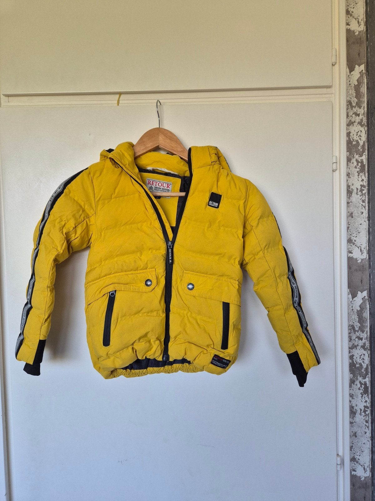 Retour Gele Winterjas Maat 6, Kinderen en Baby's, Jongen of Meisje, Ophalen of Verzenden, Zo goed als nieuw, Retour