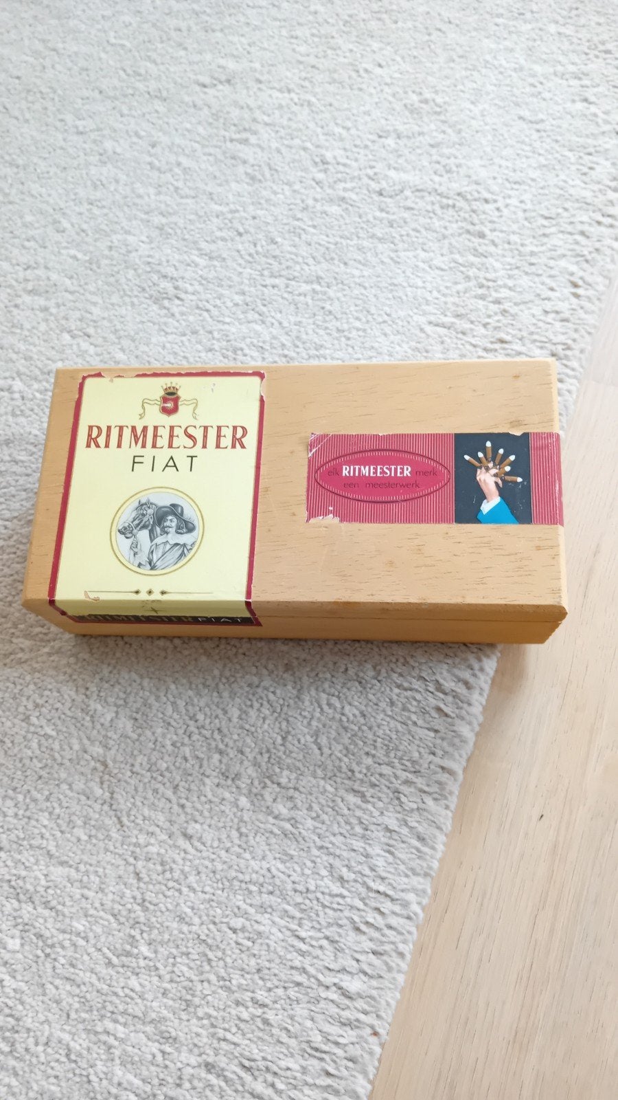 Ritmeester houten kistje, Ophalen of Verzenden, Tabaksdoos of Verpakking
