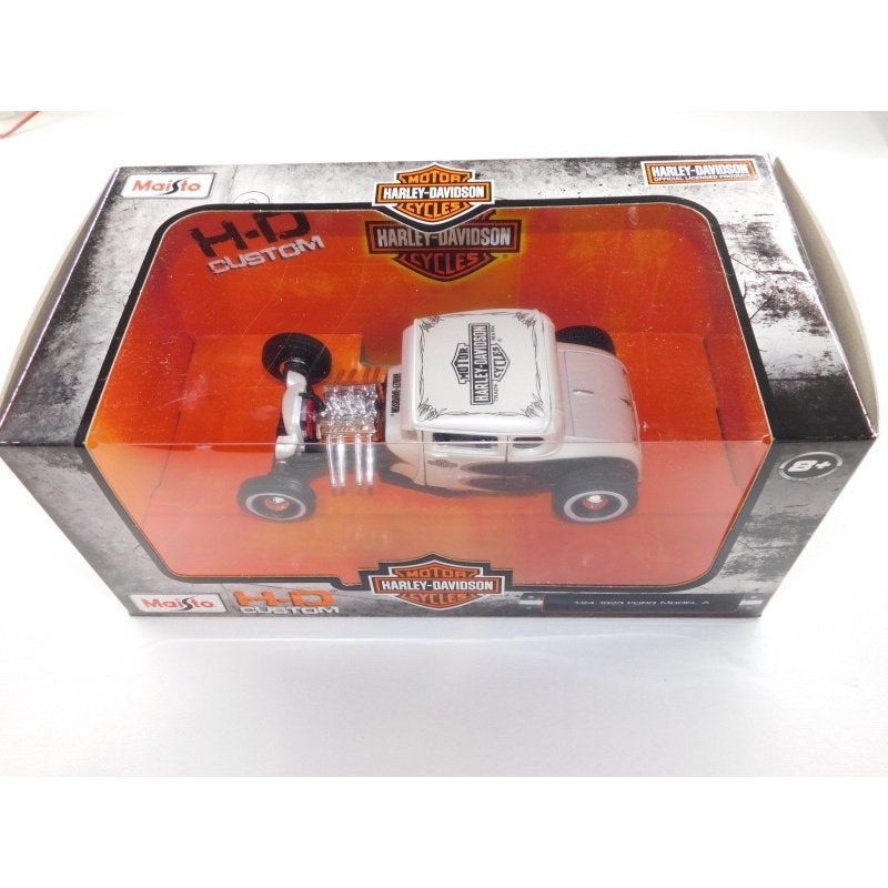 Maisto 1929 Ford Model A Harley Davidson Wit 1:24, Info@geerligsdejong.com, Maisto, E&r Modelauto Geerligs/de Jong, Nieuw
