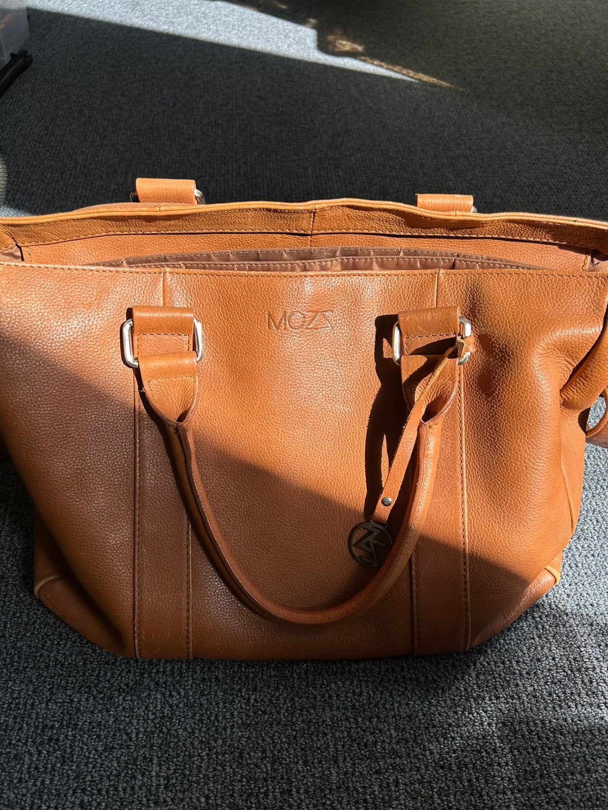 Leren luiertas (cognac) van het merk Mozz-bags, Verzorgingstas, Bruin, Mozz, Ophalen of Verzenden