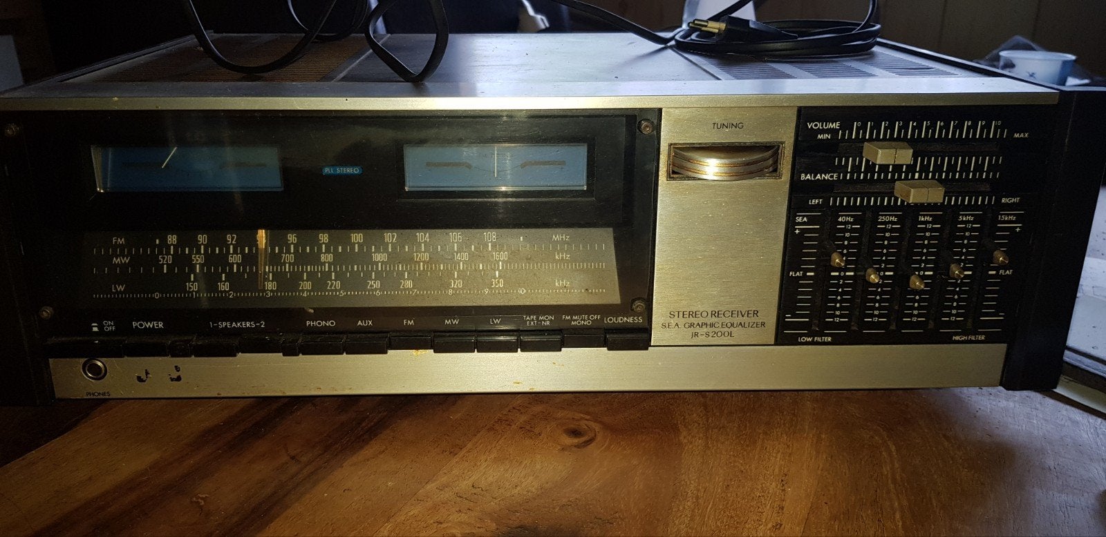 JVC JR-S200L Stereo Receiver met Graphic Equalizer, Ophalen, Gebruikt, JVC, Minder dan 60 watt