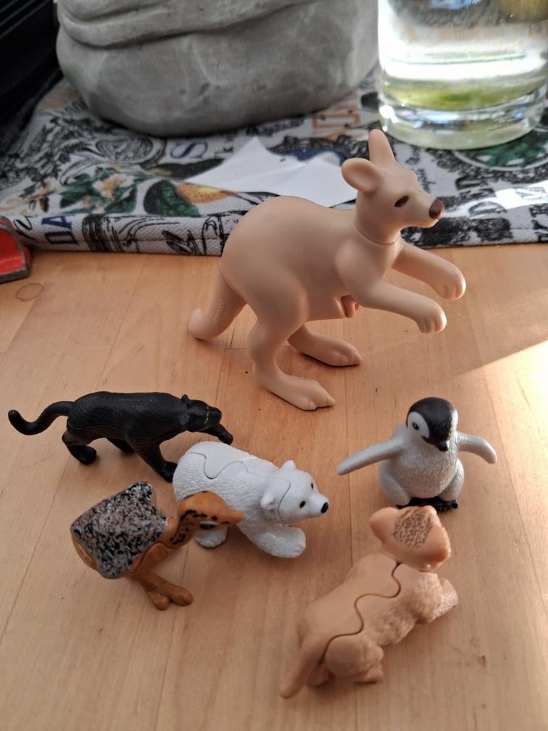 Kinder surprise diertjes 6 stuks, Ophalen of Verzenden, Beeldje of Figuurtje