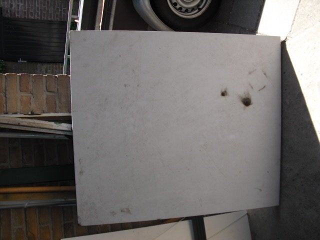 TE KOOP HOUT TAFEL BLAD VOOR EEN TUIN TAFEL, Ophalen, Gebruikt, 50 mm of meer, Balk