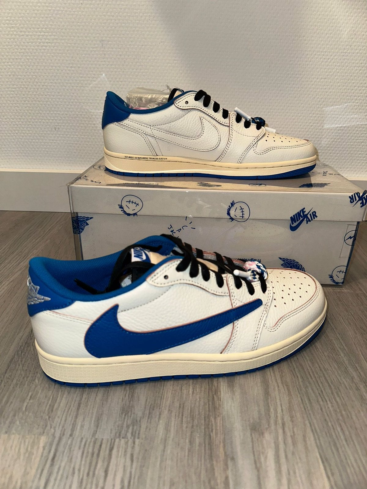 Nike Air Jordan 1 Low Fragment Travis Scott Sail Military, Kleding | Heren, Schoenen, Ophalen of Verzenden, Zo goed als nieuw