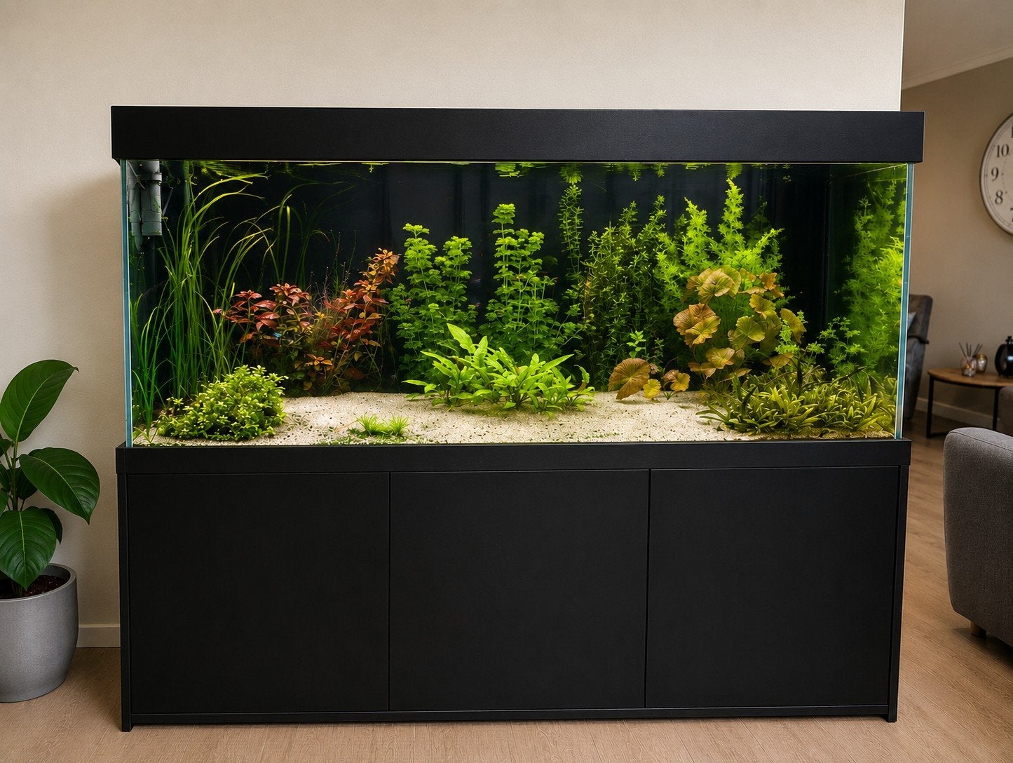 Hoogwaardig aquarium 160 x 60 x 70 cm, Ophalen, Inclusief vissen, Gebruikt, Gevuld zoetwateraquarium
