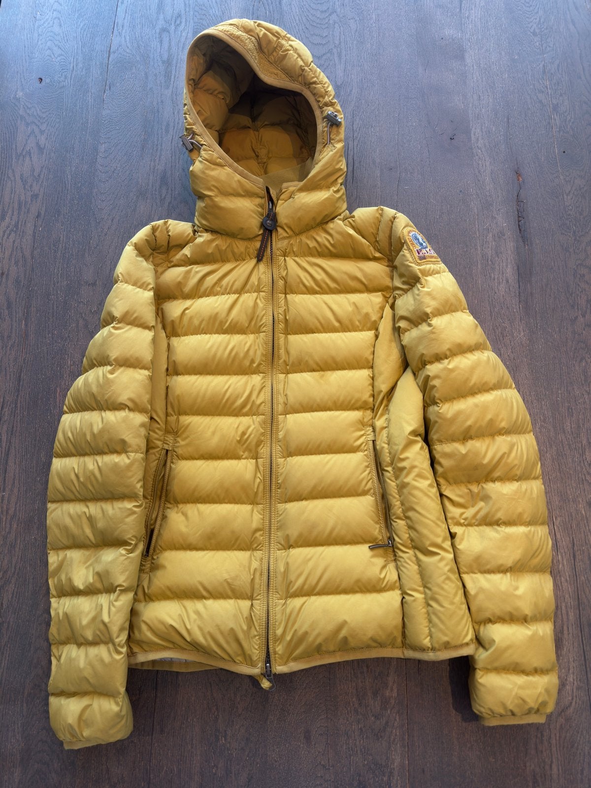 Parajumpers PJS damesjas geel maat S – met capuchon, Ophalen of Verzenden, Zo goed als nieuw, Geel