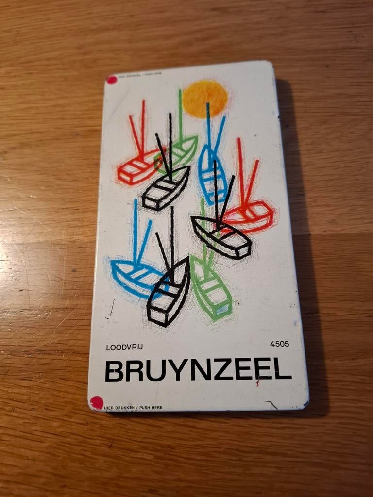 Vintage Bruynzeel Kleurpotloden Blik - Model 4505, Verzamelen, Blikken, Gebruikt, Ophalen of Verzenden