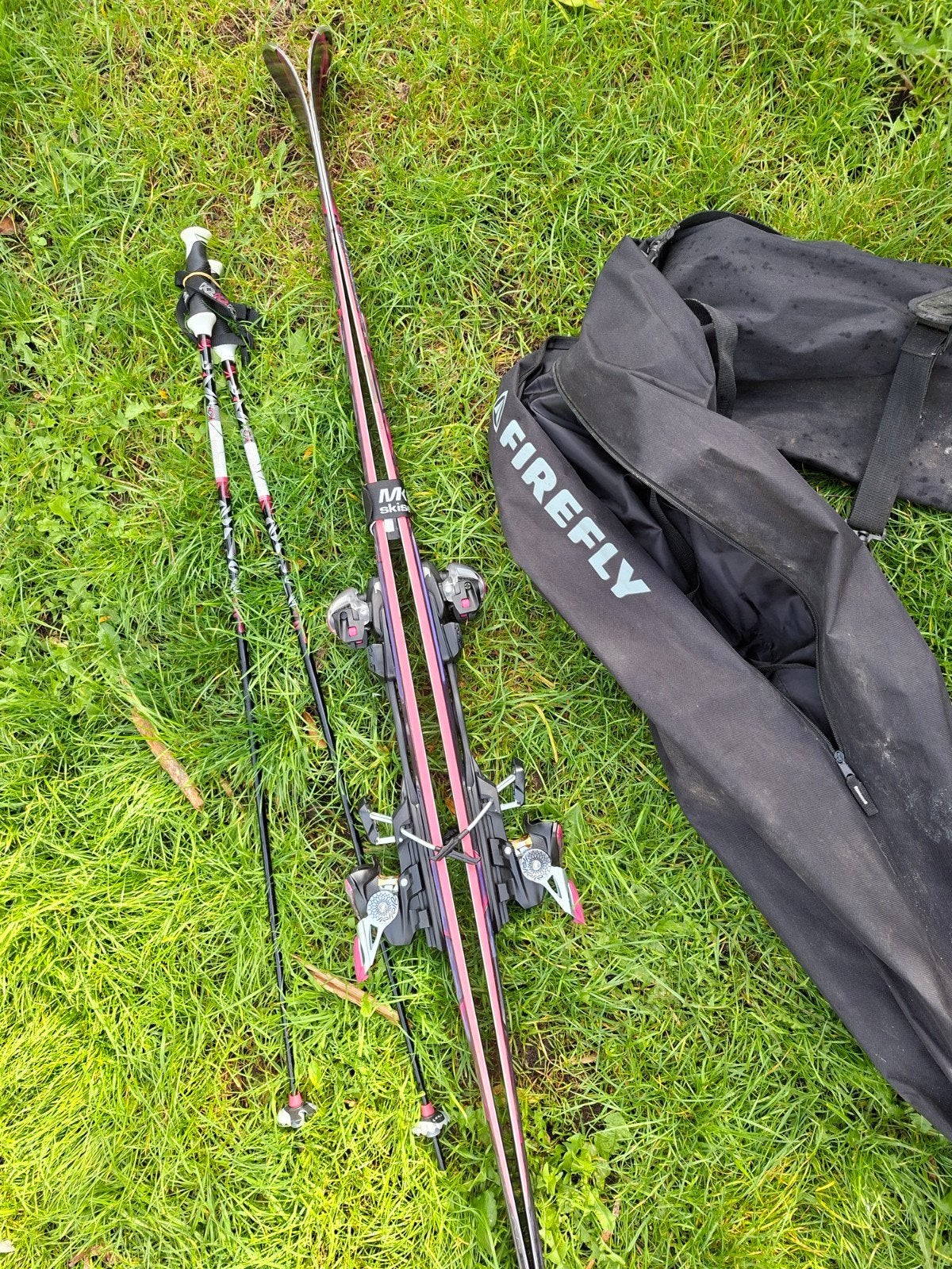 k2 super free ski's/stokken/tas 4 dgn gebruikt, 160 tot 180 cm, Gebruikt, Ski's, Ophalen
