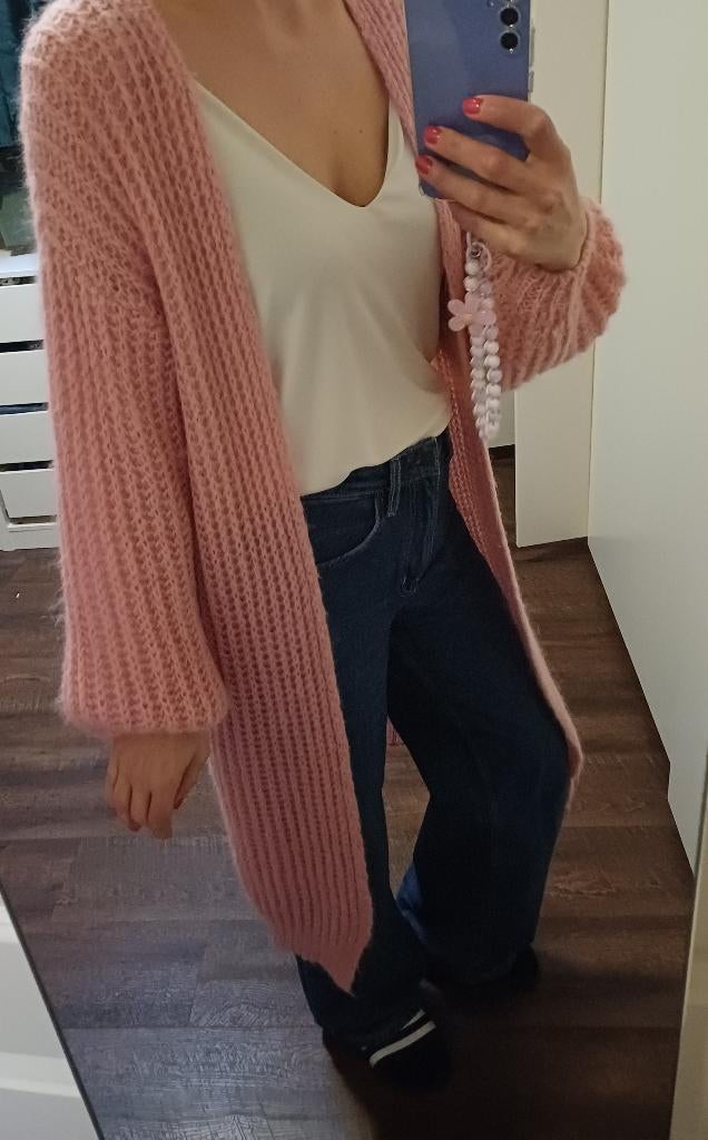 Lang vest in roze, Maat 38/40 (M), Bellerina, Ophalen of Verzenden, Zo goed als nieuw