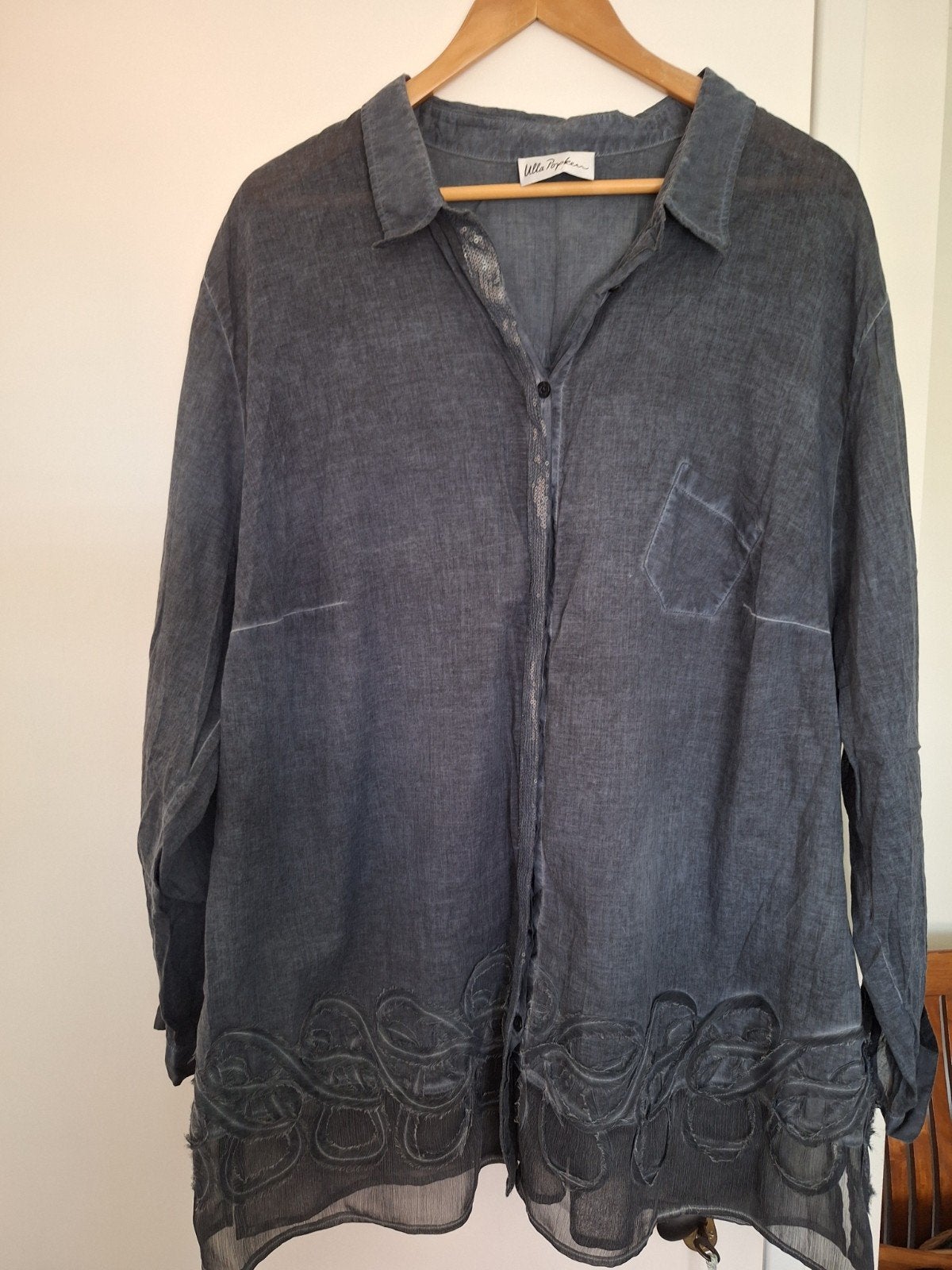 Ulla Popken blouse met borduursel en pailletten, Kleding | Dames, Blouses en Tunieken, Maat 46/48 (XL) of groter, Ulla Popken