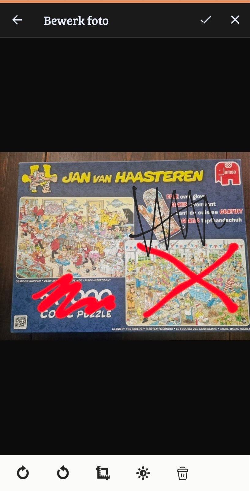Jan van Haasteren Legpuzzel - Seafood Supper (1000 stukjes), Ophalen of Verzenden, 500 t/m 1500 stukjes, Gebruikt