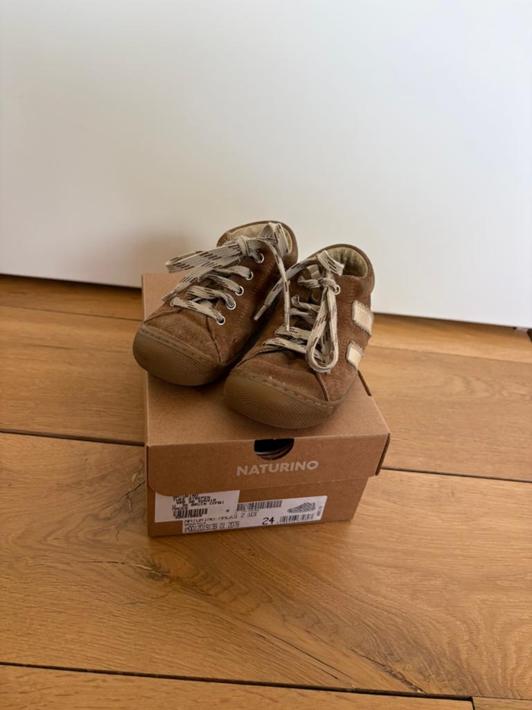 Naturino leren schoenen - mt 24, Gebruikt, Schoenen, Ophalen of Verzenden, Jongen