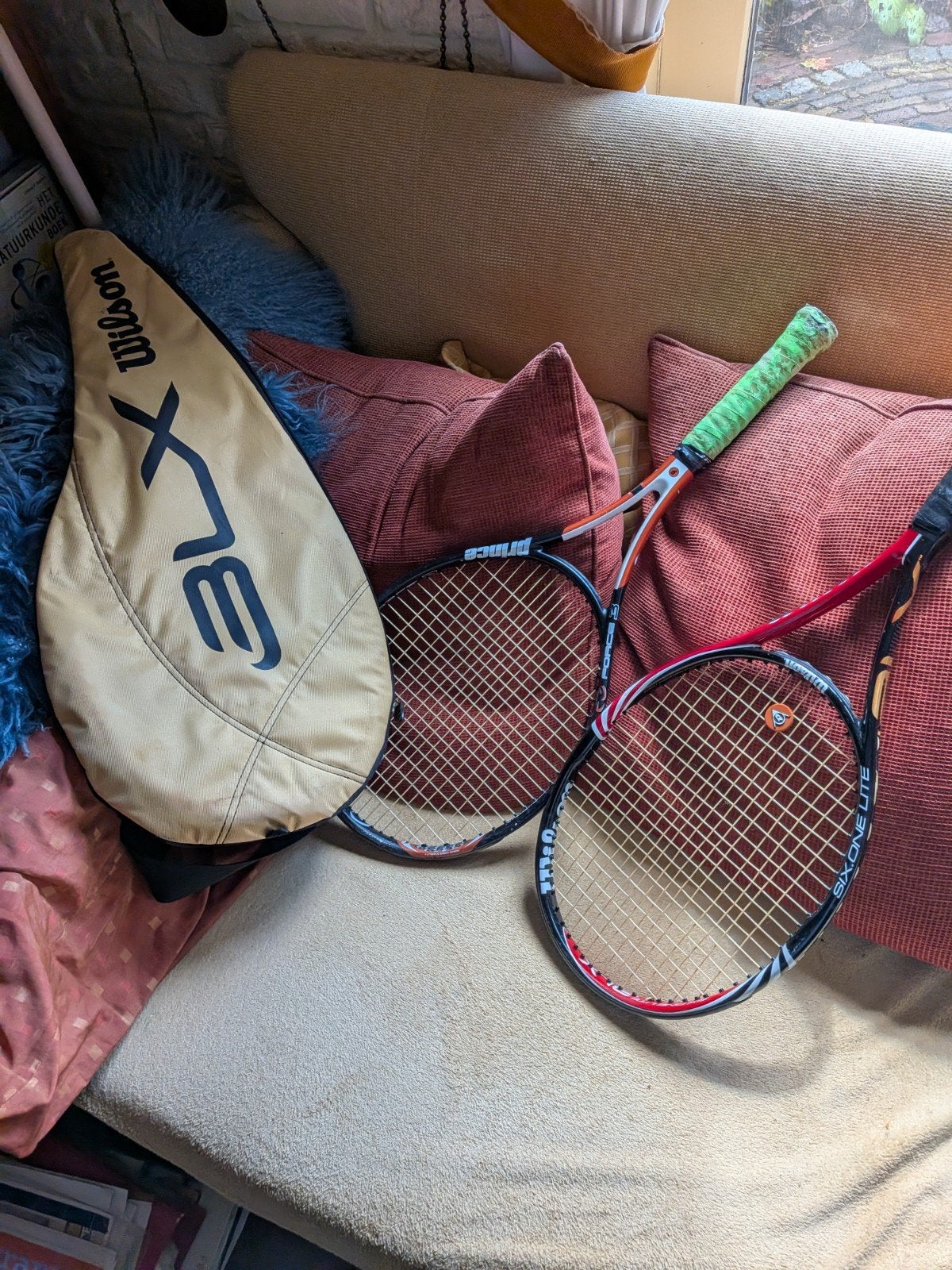 Twee tennisrackets: Prince en Wilson Six.One Lite, Ophalen of Verzenden, Gebruikt, Racket, Prince
