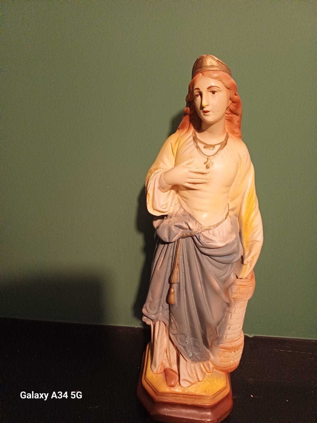 Vintage Mariabeeld - Handgeschilderd Religieus Beeld, Ophalen