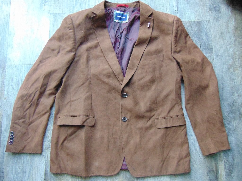 Van Gils colbert jasje bruin maat 58 jas Bloomfield, Bruin, Maat 56/58 (XL), Zo goed als nieuw, Van Gils