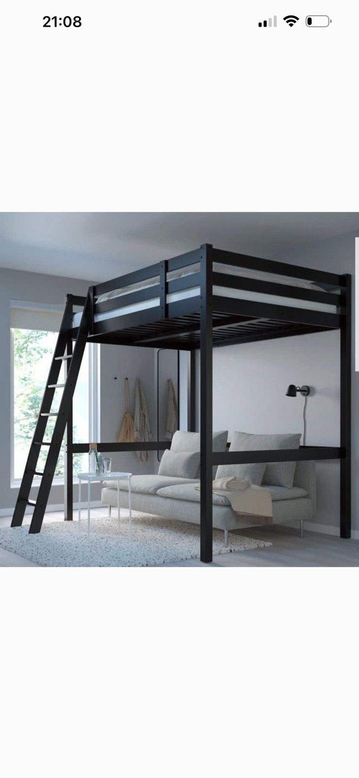 De IKEA STORÅ hoogslaper 140x200 cm, Ophalen, 90 cm, 160 tot 180 cm, Tweepersoons