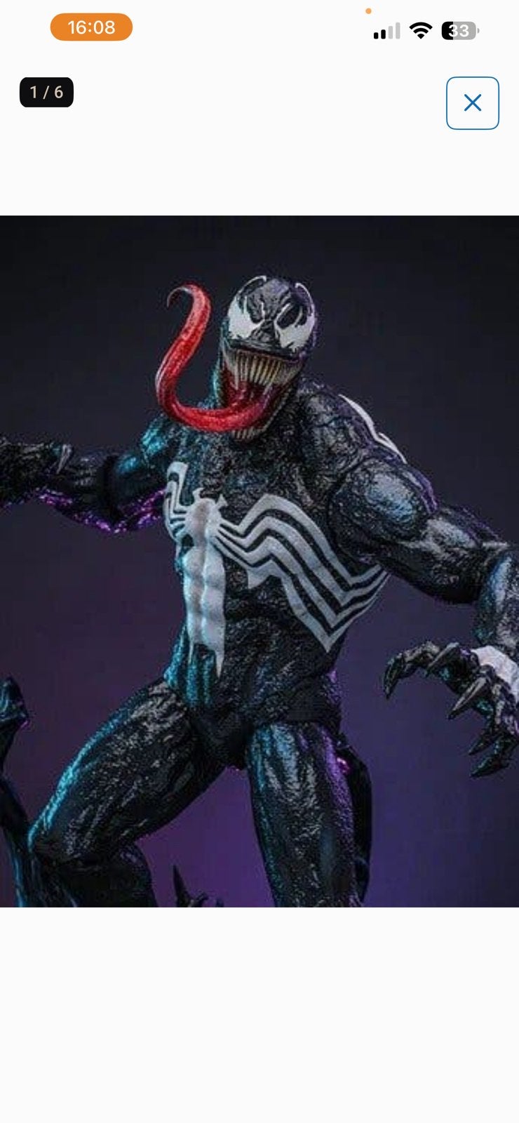 Hot Toys Venom CMS023 1/6 Marvel Nieuwstaat & Compleet, Eén persoon