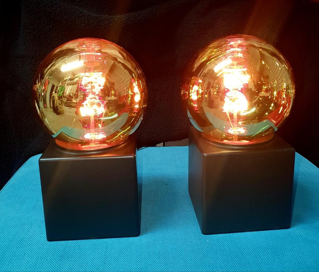 Vintage philips kubus lampen dutch design twee voor €45, Ophalen
