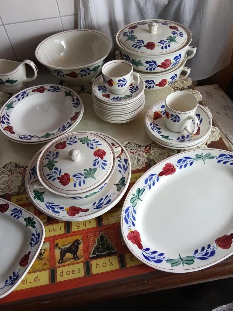 Boerenbont servies, Ophalen, Gebruikt, Kop(pen) en/of Schotel(s), Aardewerk