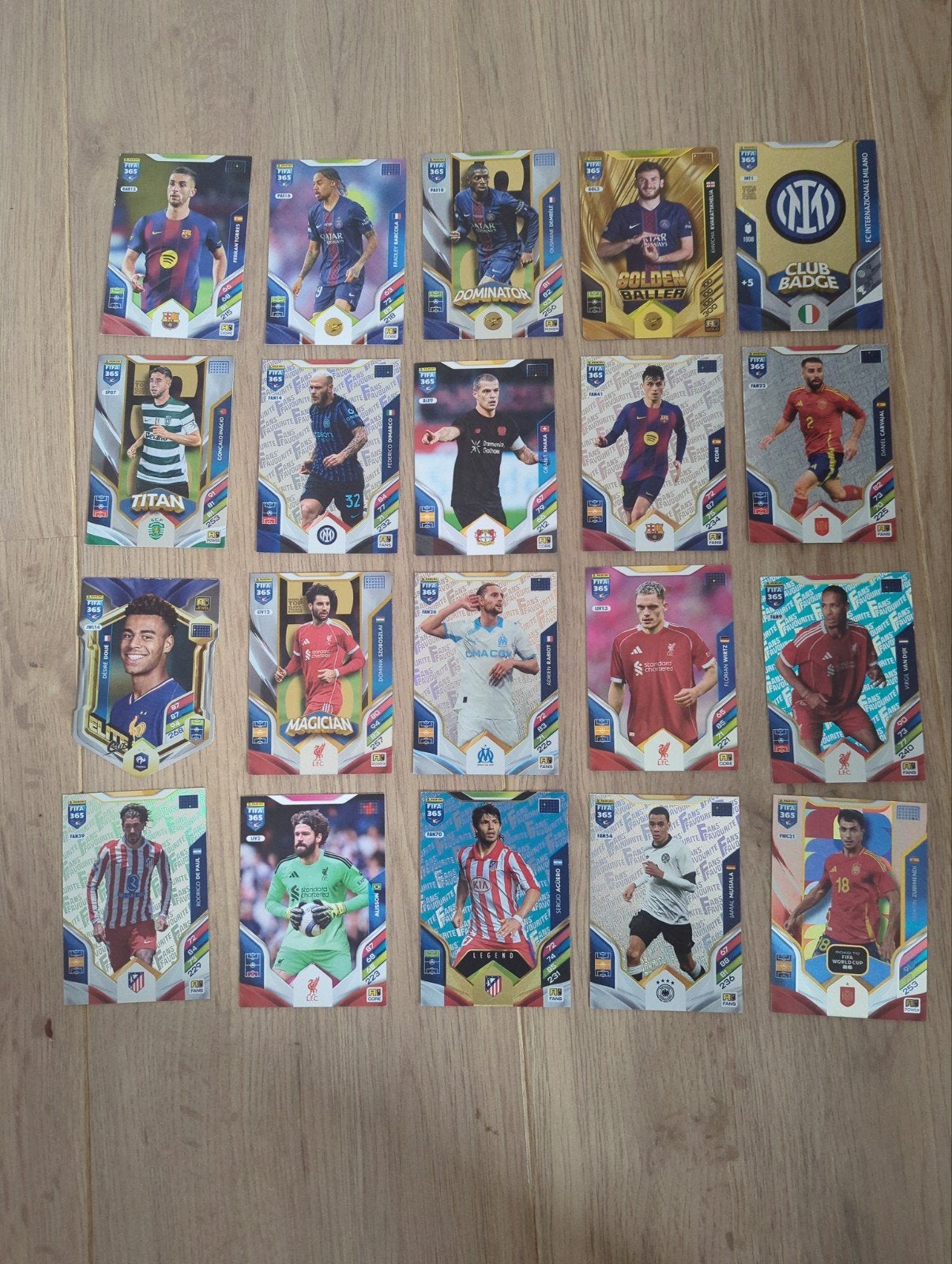 Voetbalplaatjes FIFA 365 Panini - Diverse spelers, Ophalen of Verzenden, Zo goed als nieuw, Buitenlandse clubs, Poster, Plaatje of Sticker
