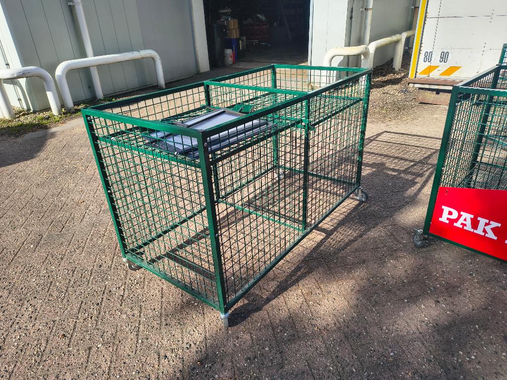 3x Gaas container gaasbak verkoopbak haardhout los gestort, 100 liter of meer, Ophalen, Gebruikt, Transportkar