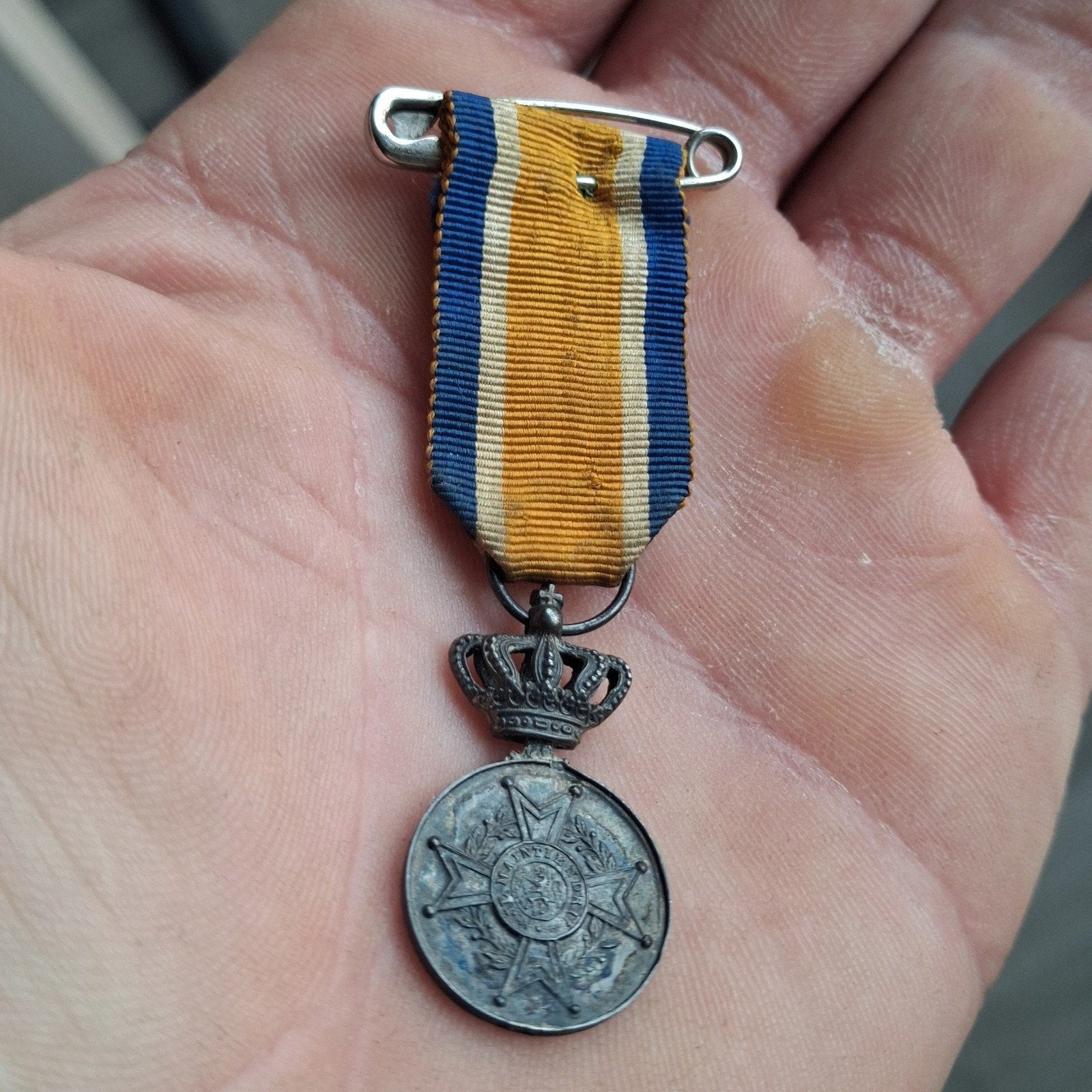 antiek - zilver - medaille - Orde Oranje Nassau - RRR !, Ophalen of Verzenden, Zilver, Nederland