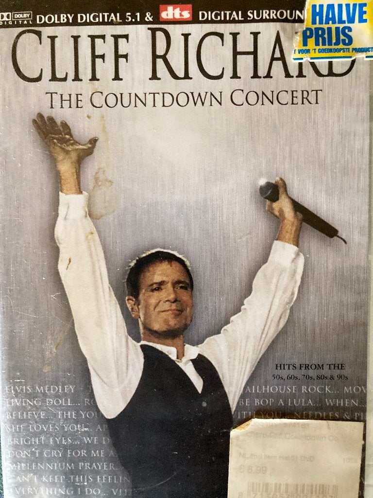 DVD, Cliff Richard, The Countdown concert., Alle leeftijden, Ophalen of Verzenden, Zo goed als nieuw, Overige gebieden