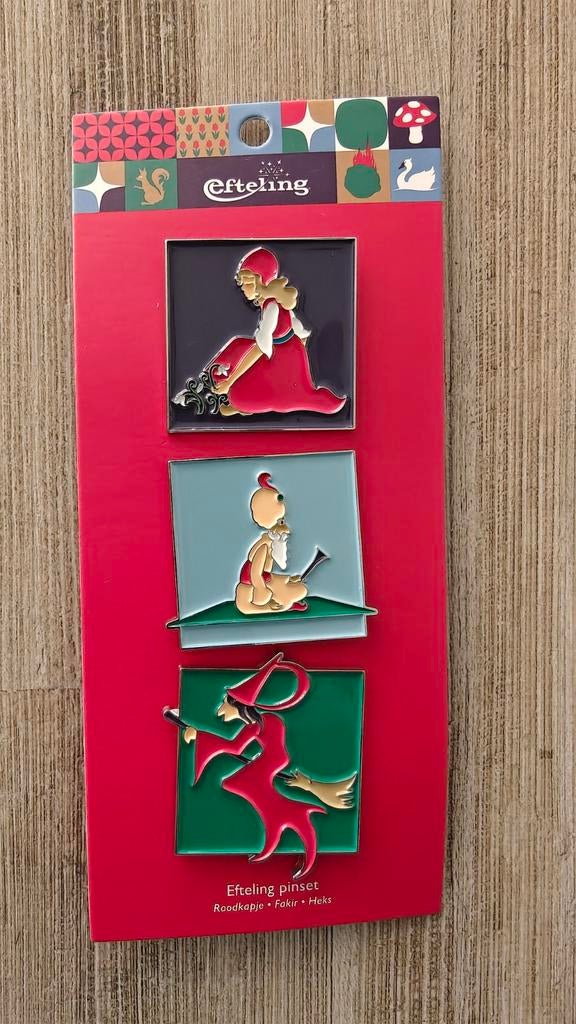 Efteling pin set Geometric deel 2, Verzenden, Nieuw, Button of Speldje