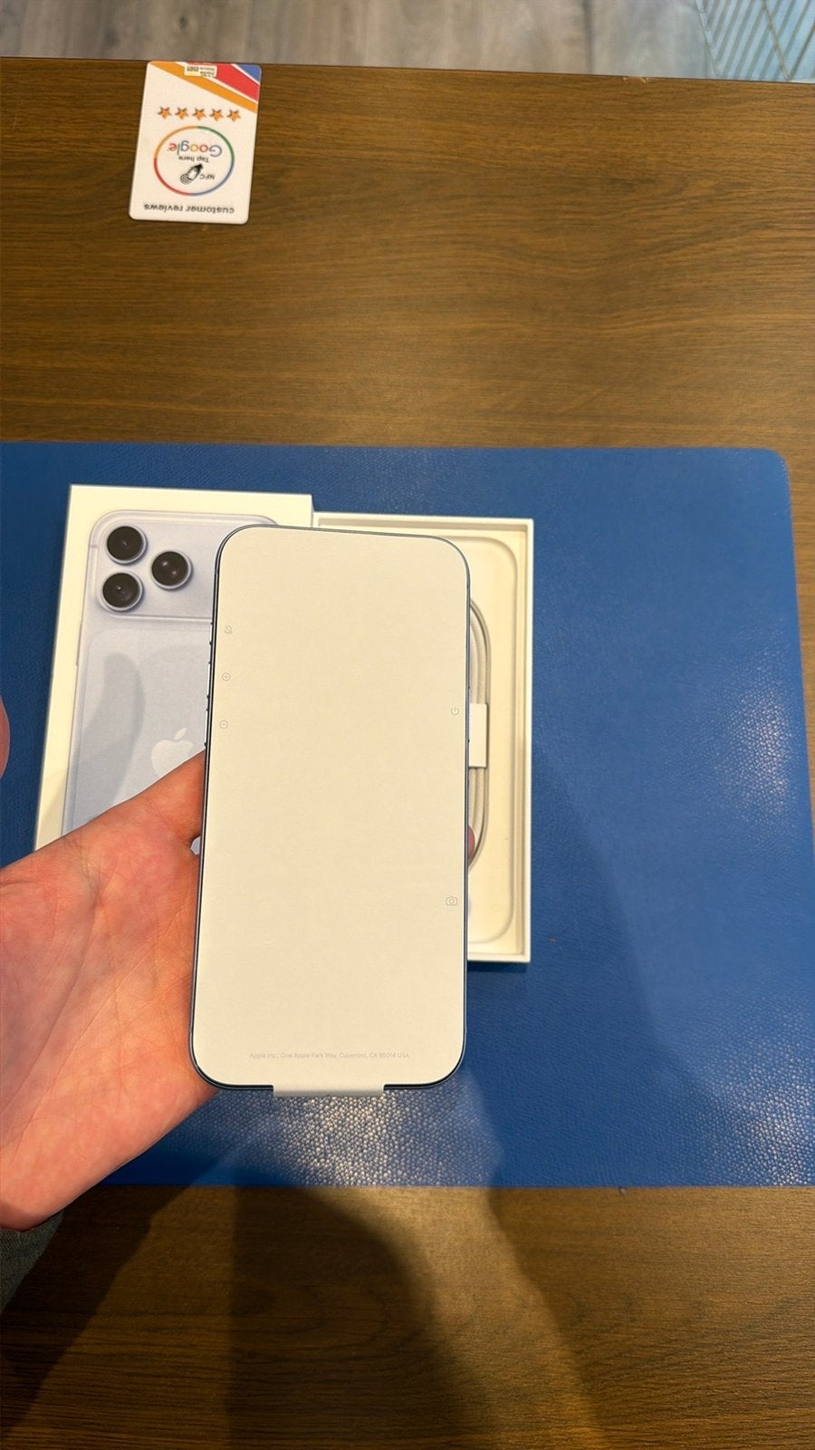 iPhone 18 Pro Max 256GB Glacier Blue incl hoesje*NIEUW*, Telecommunicatie, Blauw, Zo goed als nieuw, IPhone 18 Pro Max, Zonder simlock