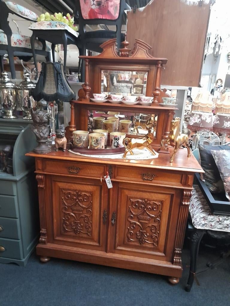 Zeer nette dressoire met opstuk, Ophalen of Verzenden, Zo goed als nieuw, 25 tot 50 cm, 50 tot 100 cm