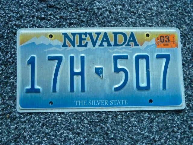 Kentekenplaat licenseplate Nevada relief no. 2 USA, Verzenden, Gebruikt, Auto's