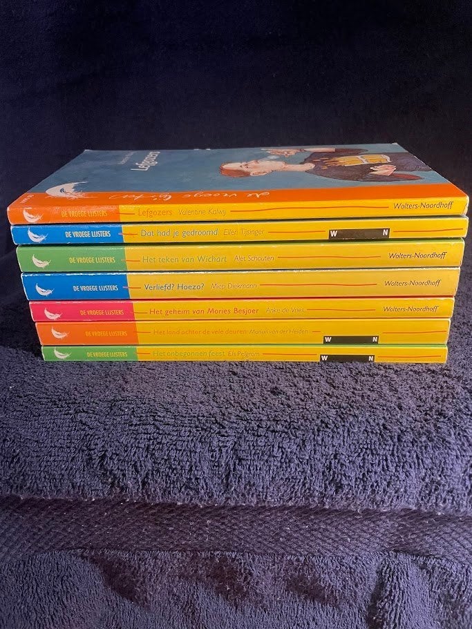 7 Kinderboeken Vroege lijsters. Leeftijd 10 – 13 jaar., Boeken, Gelezen, Diverse auteurs. Zie beschrijving, Ophalen of Verzenden