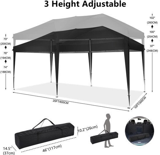 Partytent – Paviljoen – Easy Up Tent – Vouwtent – Feesttent, Corvance B.V., Verzenden, Nieuw, Corvancebol@gmail.com