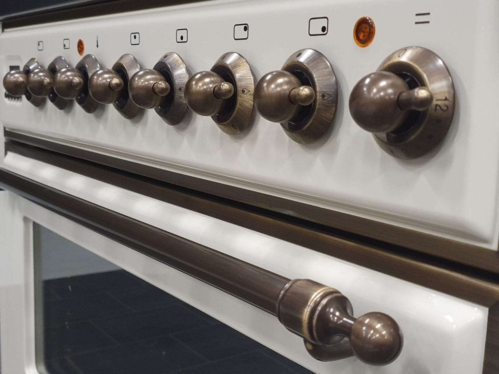Boretti Majestic Fornuis 91cm crème & oud koper GASOVEN 6pit, Witgoed en Apparatuur, Niet ingevuld, 60 cm of meer, Niet ingevuld