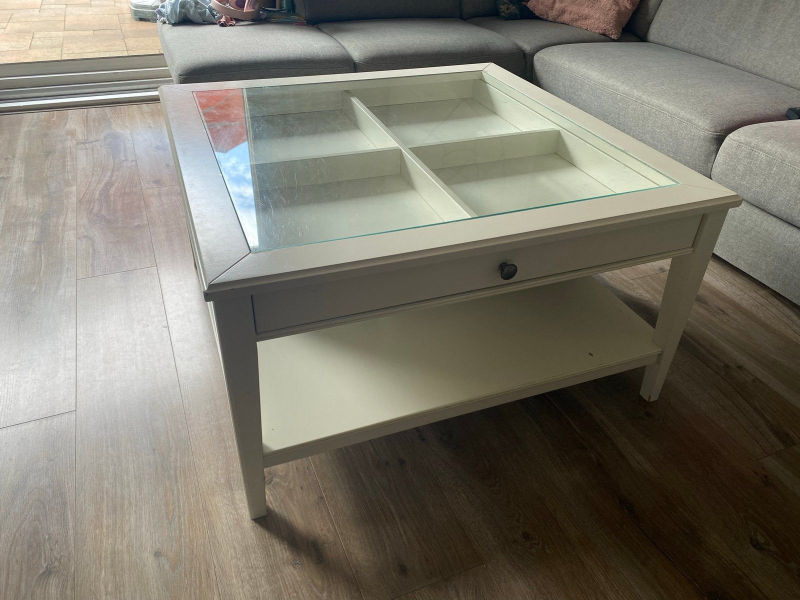 IKEA Liatorp salontafel - opknapper, Ophalen, Gebruikt, Vierkant, Glas