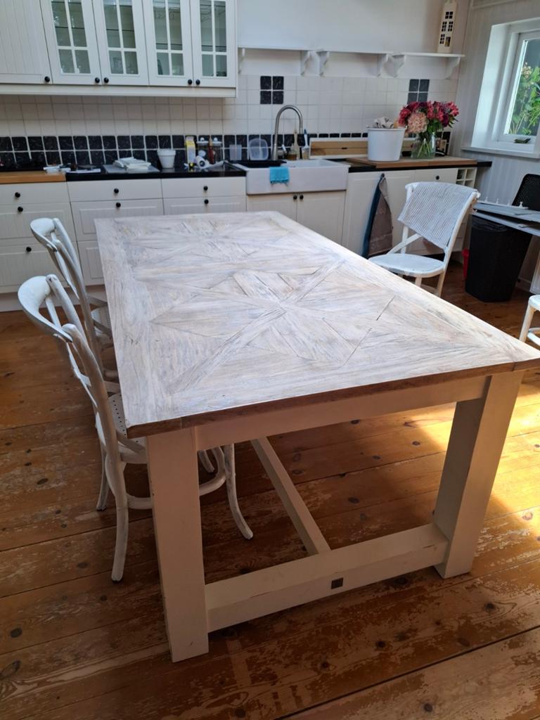 Riviera Maison Eettafel - 200x100 cm - Landelijke Stijl, Huis en Inrichting, Tafels | Eettafels, Ophalen, Gebruikt, 100 tot 150 cm