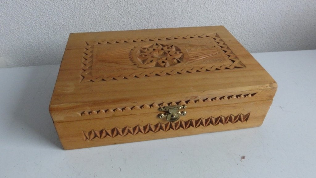 Doosjes, hout, mooi uitgesneden, oud, Antiek en Kunst, Curiosa en Brocante, Ophalen of Verzenden