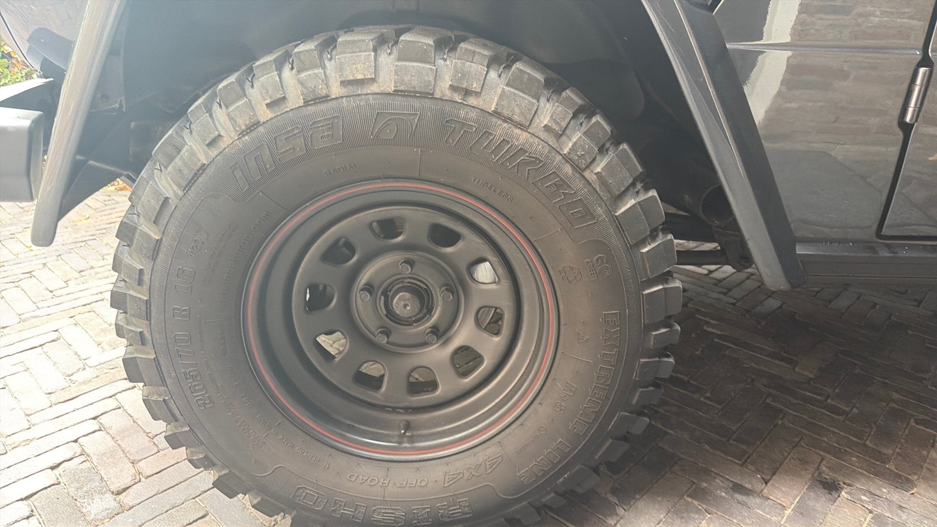 Goede banden en velgen 265/70 R 16 m + s banden, Ophalen, Gebruikt, Banden en Velgen, All Season